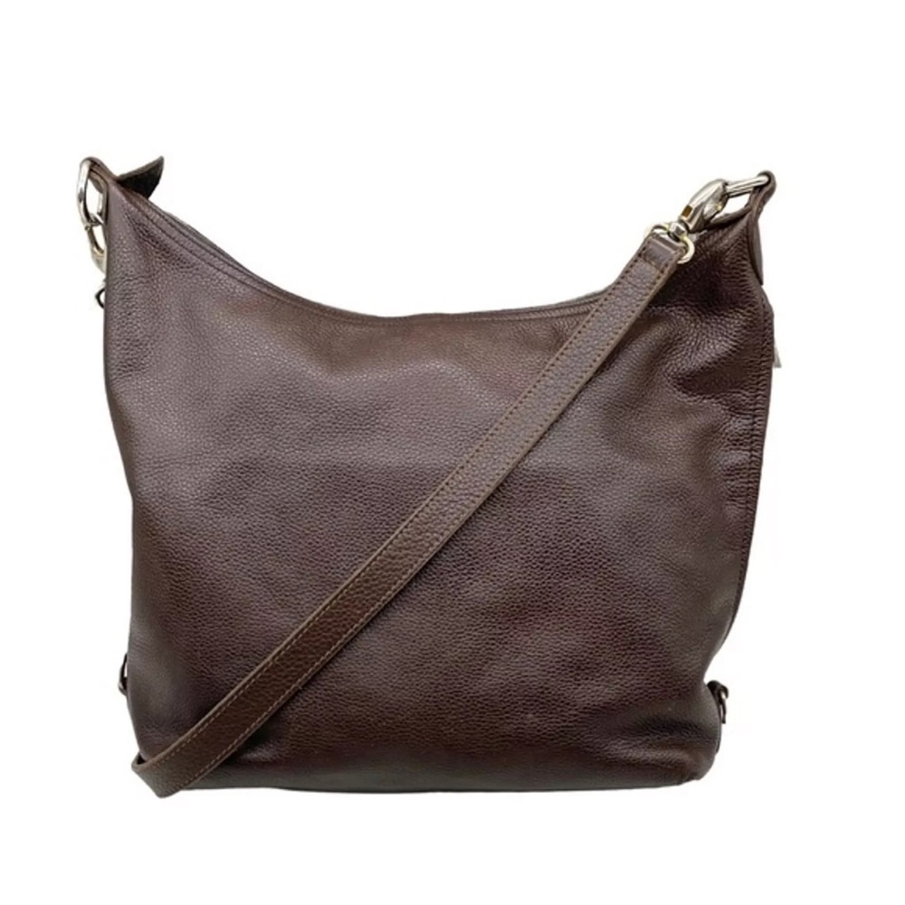 Longchamp Leather Tote with Adjustable Straps